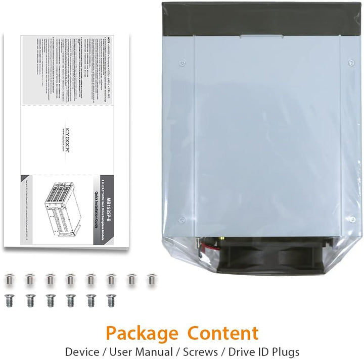 ICY DOCK FatCage MB153SP-B - 3-Bay SATA Hot Swap Backplane-Wechselrahmen für 2,5" und 3,5" Festplatt