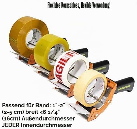2 Pcs LDS Industry Paketklebeband Klebebandabroller Paketbandabroller Packband Paketband Papierklebe