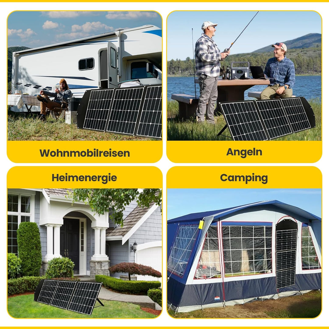 Offgridtec© FSP-2 135W Faltbares Solarmodul mit hoch effektiven Solarzellen ohne Laderegler mit prak