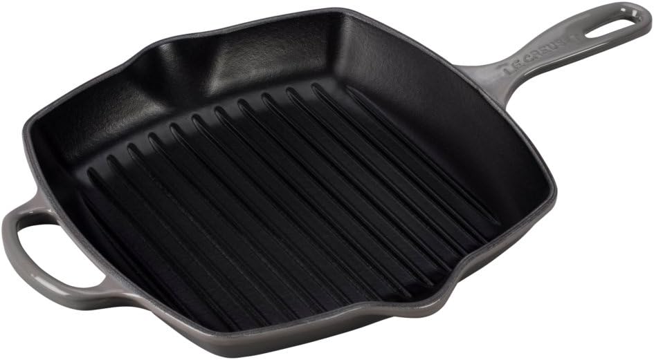 Le Creuset Signature Gusseisen-Grillpfanne, Quadratisch, 26 cm, Für alle Herdarten inkl. Induktion g
