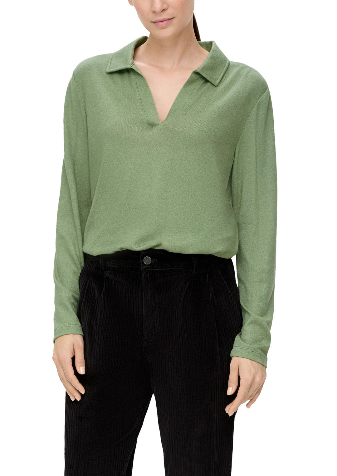 s.Oliver Longsleeve aus Viskosemix 42 78w9_grün, 42 78w9_grün