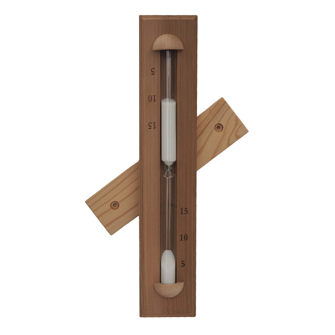 Home Sauna Experience Hse Deluxe Cedar Wand- Rotating Sauna Sand Timer 15 Minuten Weiss 15 Minutes W