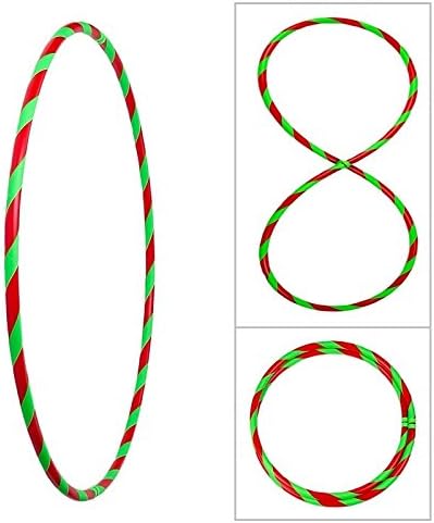 Hula-Hoop-Reifen, faltbar, Ø 90/95/100 cm Rot-Grün Ø90cm, Rot-Grün Ø90cm