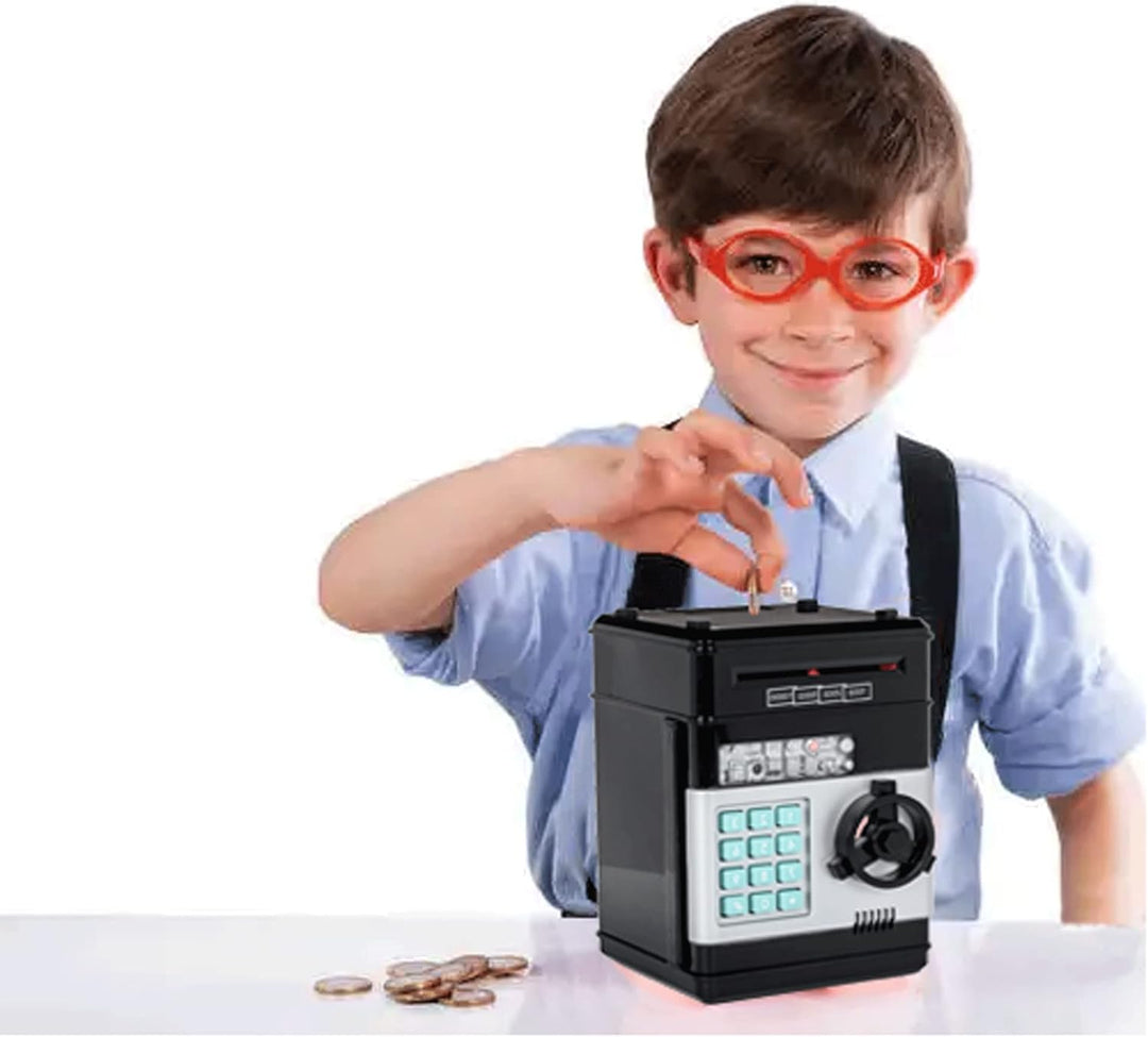 Elektronische Sparschwein Bargeld Münze Dose Geldspind Auto Einfügen Rechnungen Safe Box Passwort AT