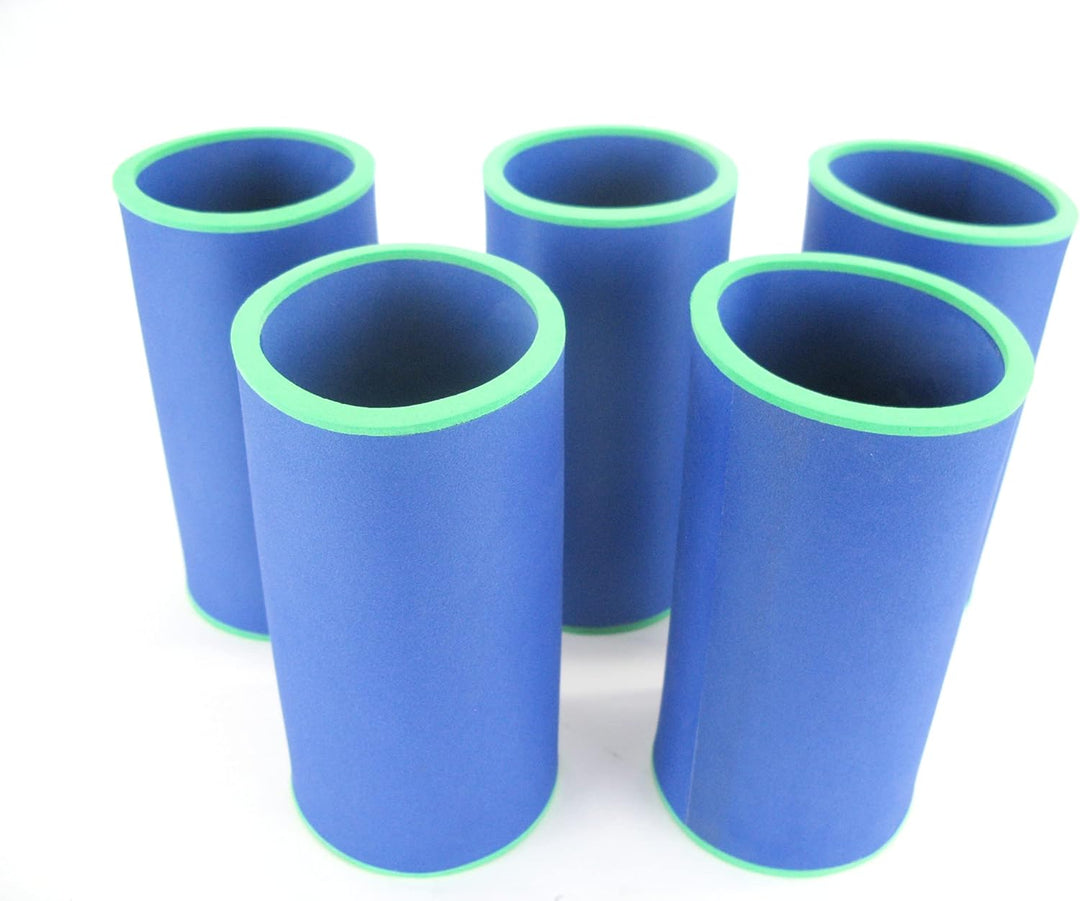 5X Blaue Getränkekühler - Bierkühler - Flaschenkühler für 0,5L Bierflaschen aus bestem 5-6mm dicken