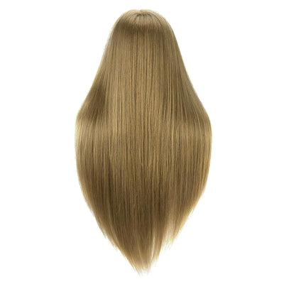 Frisierkopf mit Übungskopf ständer,71cm 60% Frisierkopf Echthaar,Puppenkopf zum Frisieren,Trainingsk