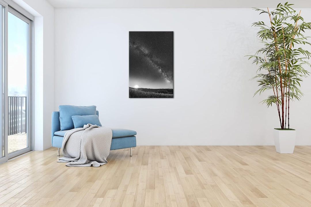 deyoli Mondaufgang in der Milchstrasse Format: 80x60 Effekt: Schwarz&Weiss als Leinwandbild, Motiv f