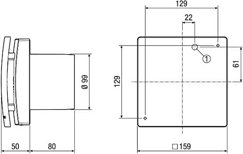 Ritzer by Maico ECA 100 ipro Kleinraumventilator (VZC - mit Nachlaufzeit), VZC - mit Nachlaufzeit