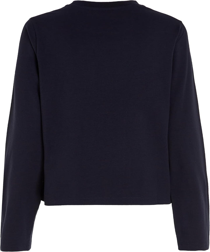 Tommy Hilfiger Damen Langarm Strickoberteile XXS Blau (Desert Sky), XXS Blau (Desert Sky)