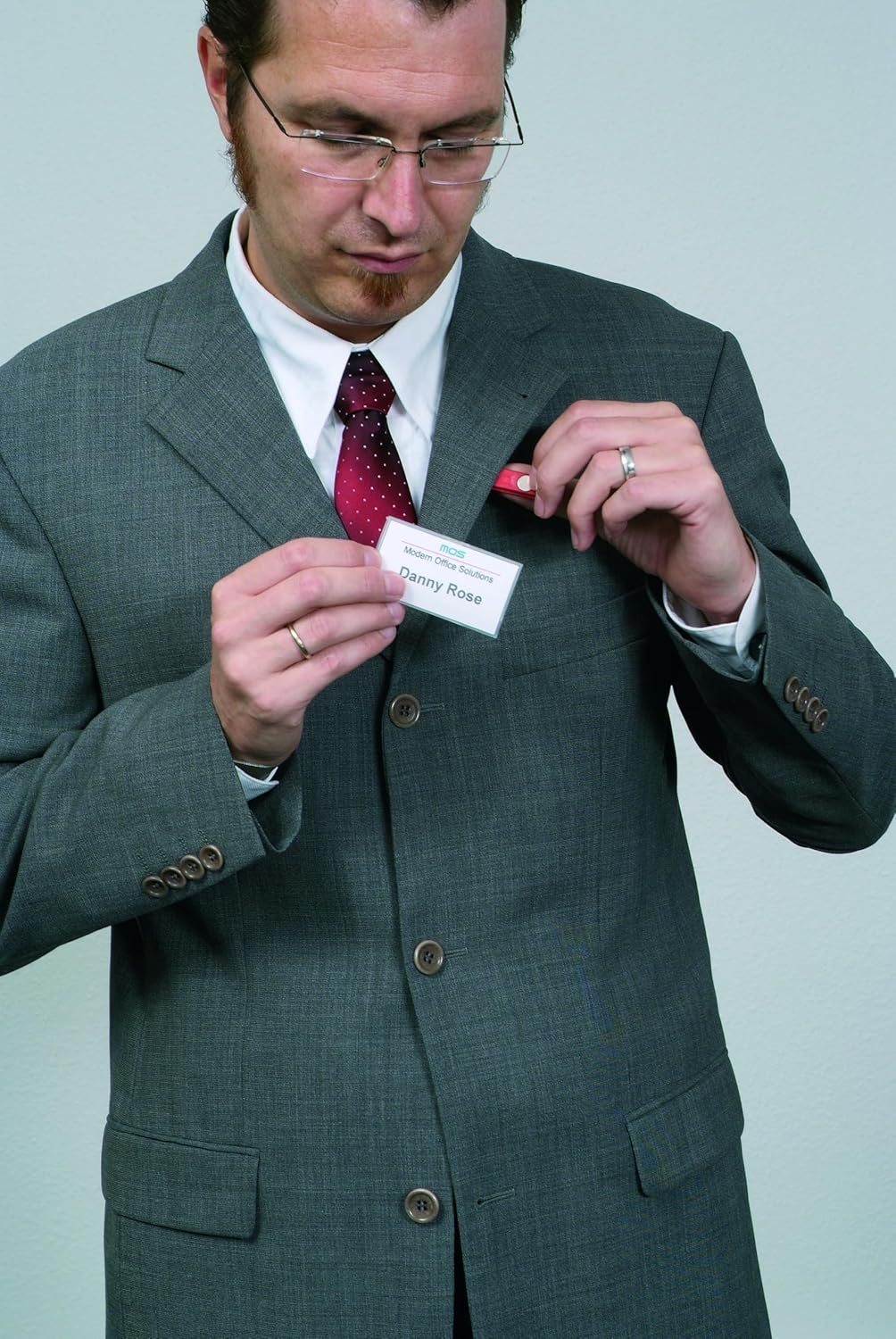 Durable Namensschild Click Fold, mit Magnet, 54 x 90 mm, 70% recycl. PP, Packung à 10 Stück, 821519,