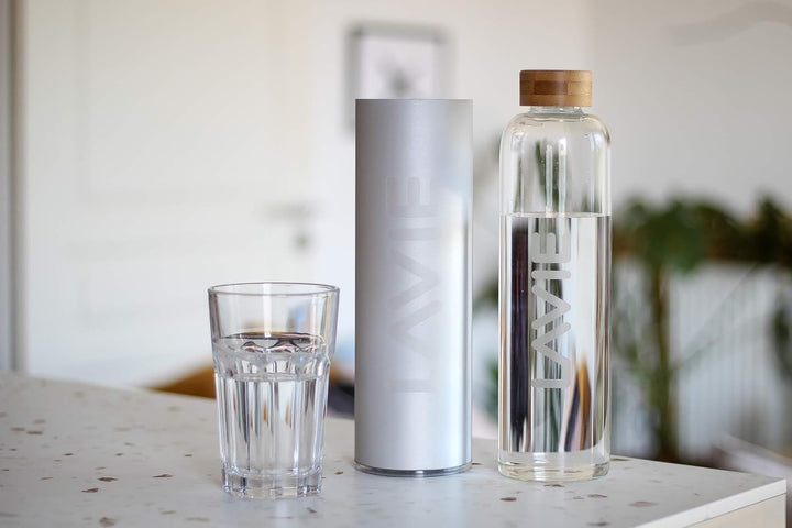 LaVie Pure und Premium-Glasflasche, 1 Liter, Borosilikatglas, Pure und Premium-Wasserreiniger 1000 m