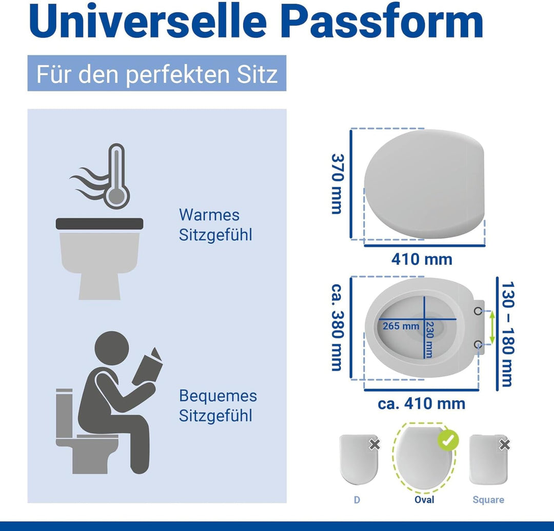 WENKO WC-Sitz Aldeno Gold matt, Toilettensitz aus MDF mit Edelstahl-Befestigung, foliert, dezente Ho
