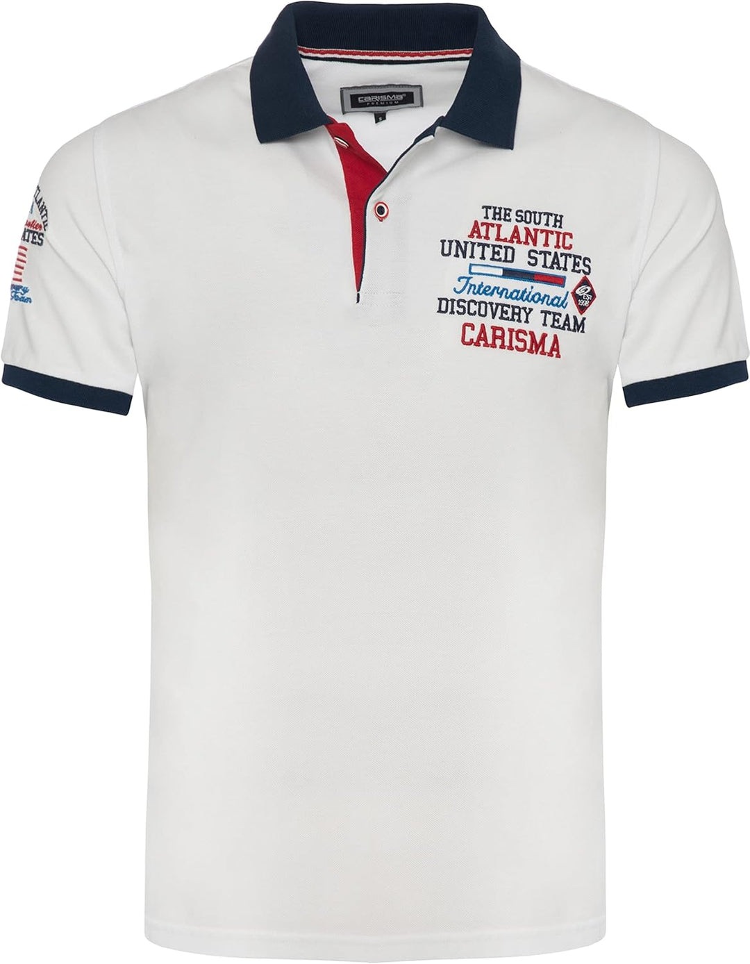 Carisma Kurzarm Poloshirt für Herren 100% Baumwolle ? Herren Polo Shirt mit Stickerei ? Angenehmes R