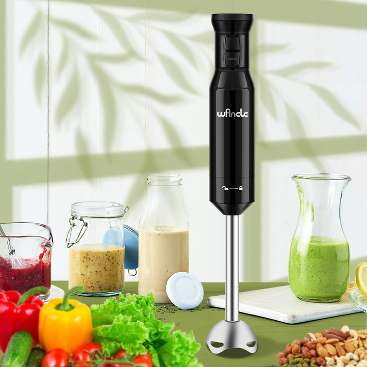 Stabmixer, Wancle pürierstab 600W Elektrischer hand blender Rührstab mit Turbo für die Zubereitung v