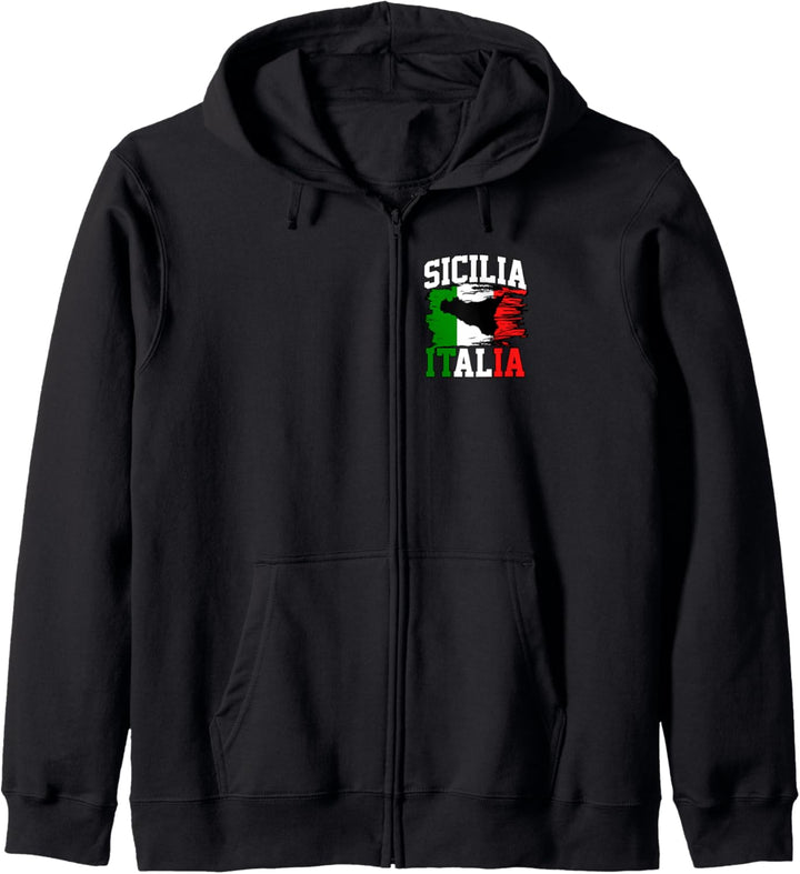 Sizilien Italien Italien Flagge Italien Sizilien Herren Damen Kapuzenjacke