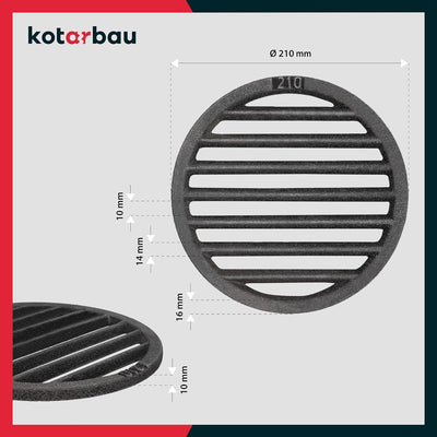 KOTARBAU Kaminrost Ø 21 cm Rundrost Kaminofen Tafelrost Ascherost Rost Ofengitter Kamin Ersatzteile