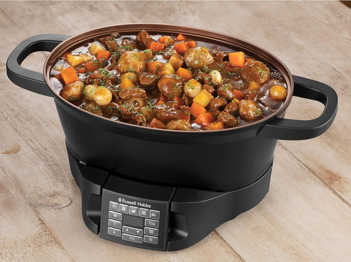 Russell Hobbs Multikocher 6,5l [digitales Display] 8 Kochfunktionen (Slow Cooker, Dampfgarer, Reisko