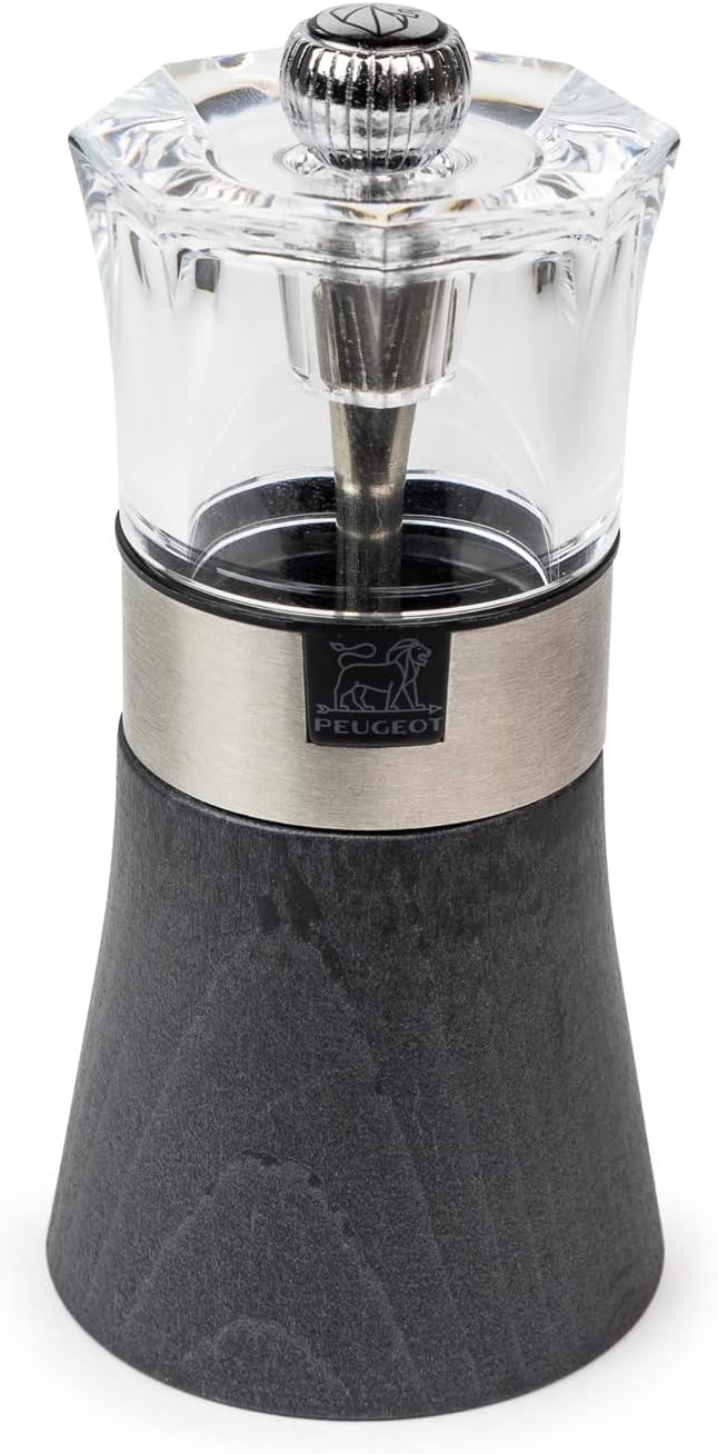 PEUGEOT - Pfeffermühle Oslo 12 cm + Schwarzer Pfeffer - Klassische Mahlgradeinstellung - Aus Holz mi
