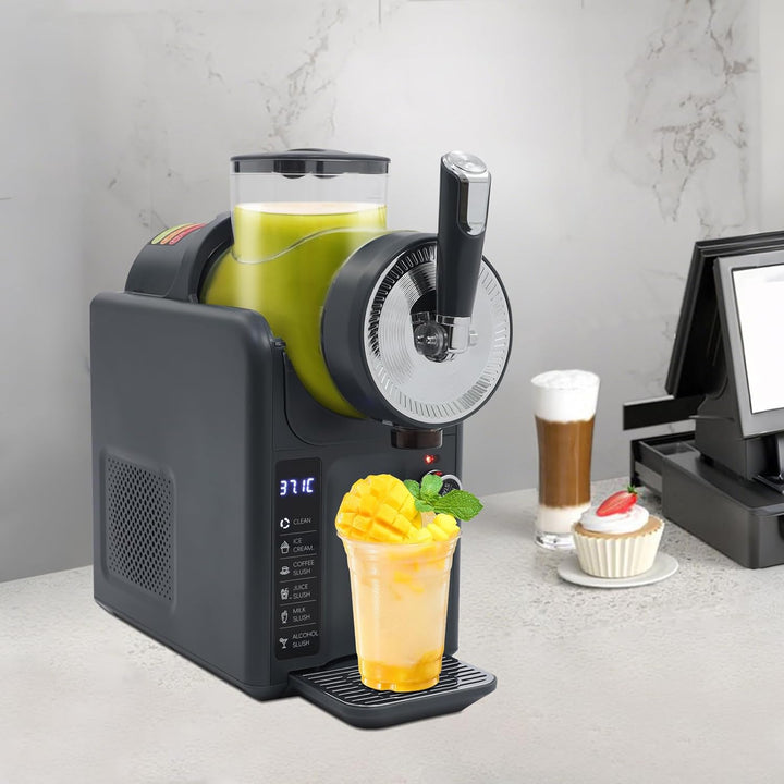 Slush Eis Maschine 1,8L Verstellbares Gefroren-Getränke-Maschine Eisraspelmaschine mit 5 Einstellung