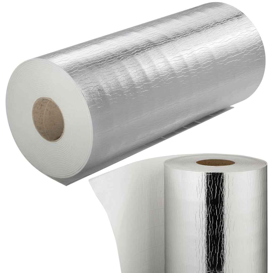 Selbstklebende Heizkörper Reflexionsfolie 10m x 0,48m x 3mm | Wandisolierung Reflexionsplatte Reflek