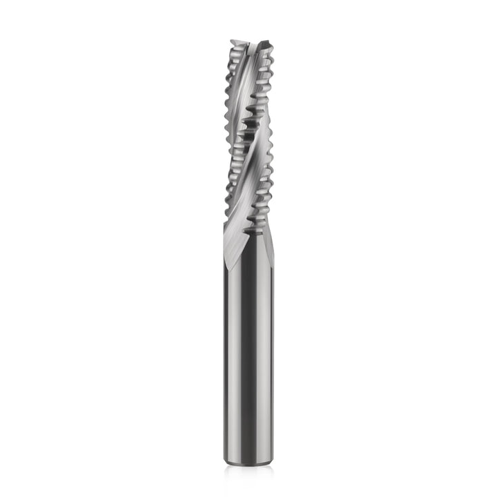 Hartmetall Schaftfräser 6mm, 22mm Schnittlänge，3 Zähne/3 Schneiden Schruppfräse CNC Fräser, HRC 55,