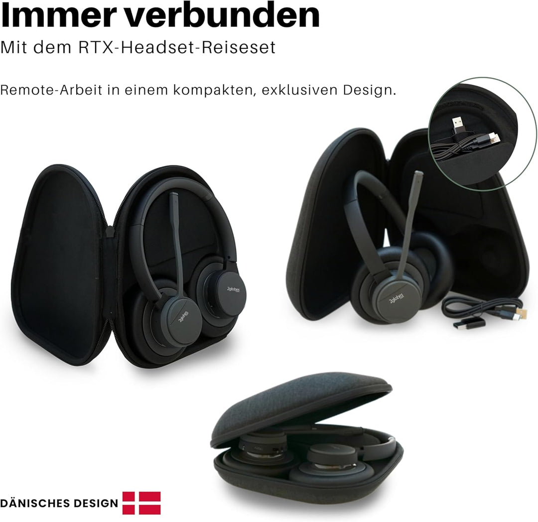 Hybrid X.5: DECT und Bluetooth and ENC Extraweite Reichweiteund Professionelle Business Headset mit