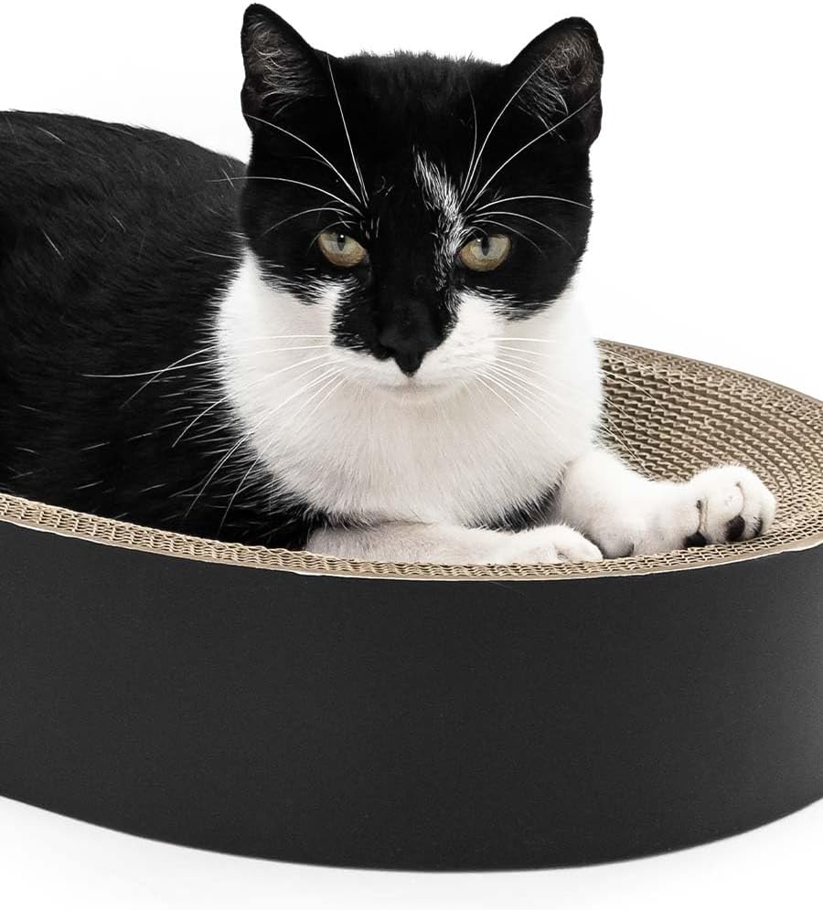 Petrebels Kratzpappe Oliver 61, Katzen Kratzbrett aus sehr stabilem Karton, Kratzkarton 63 x 35 x 10