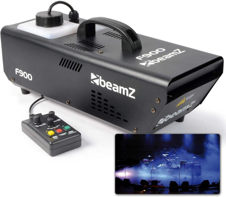 BeamZ F900 Hazer Nebelmaschine 900 W mit Fernbedienung, Dunstnebelmaschine, 900 ML Tankinhalt, Timer