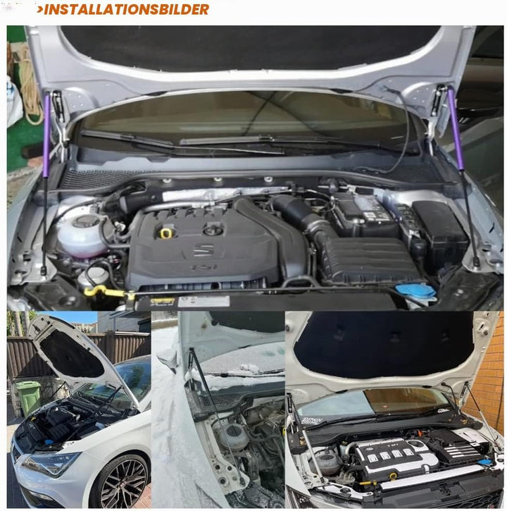 JINGLINGKJ für Leon MK3 2012-2019 Frontklappen-Dämpfer-Gasstreben Stossdämpfer Stossstange Hood-unte