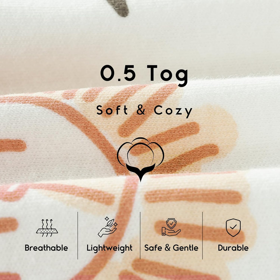Yoofoss 3er Pack Schlafsack Baby Sommer 100% Baumwolle 0.5 Tog Sommerschlafsack Atmungsaktiv Babysch