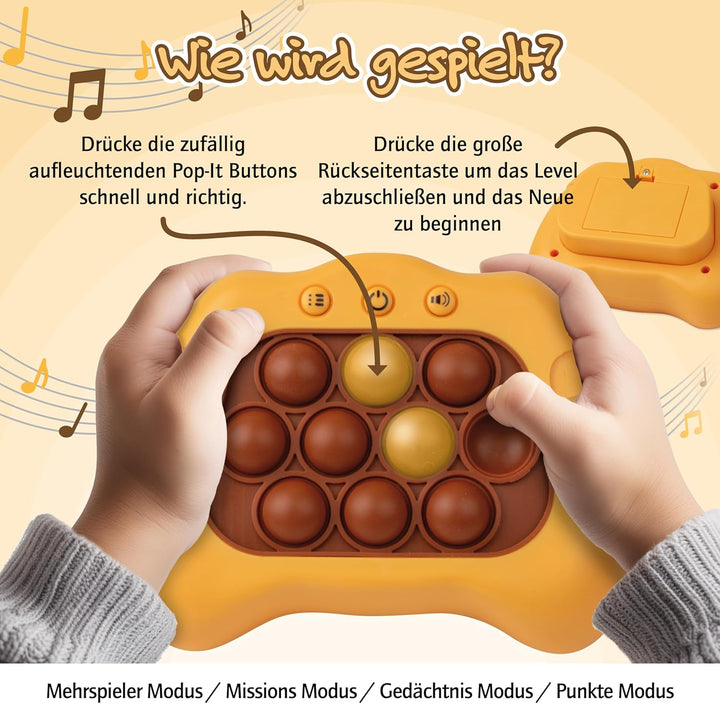 Lutz Mauder Pop up Pop it Fidget Spielzeug für Mädchen und Jungen, Puzzle Spiel mit Sound und Licht,