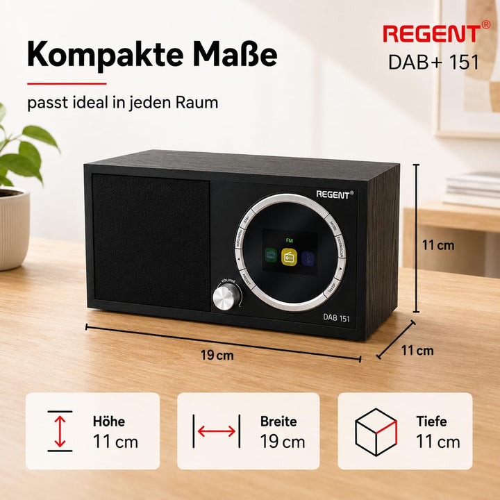 Ferguson Regent Dab+151 Digitalradio DAB Plus Radio mit Bluetooth Lautsprecher FM/DAB/DAB+ Radio UKW