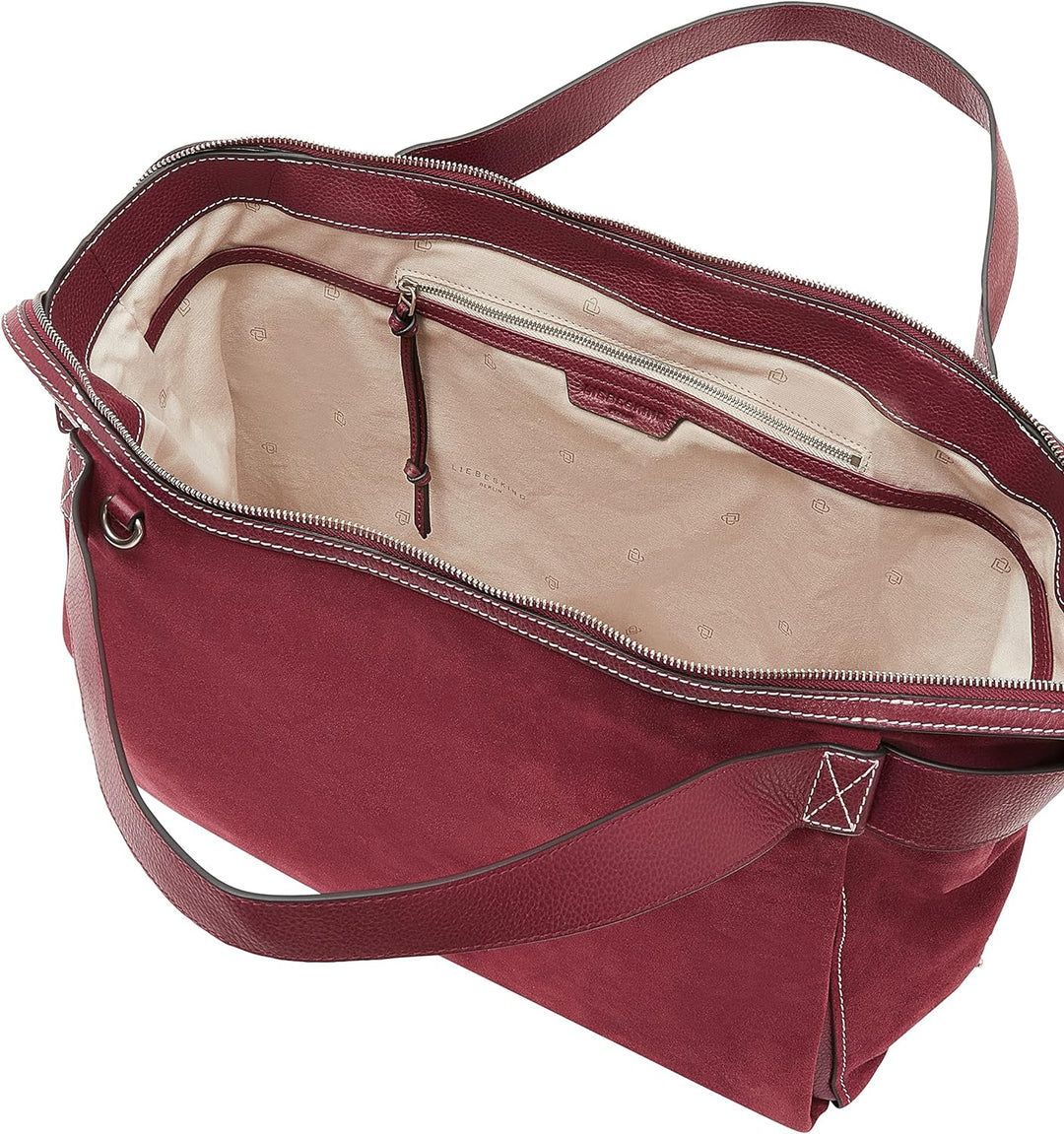 Liebeskind Damen Gray5 Suede Satchel L Peony, Peony