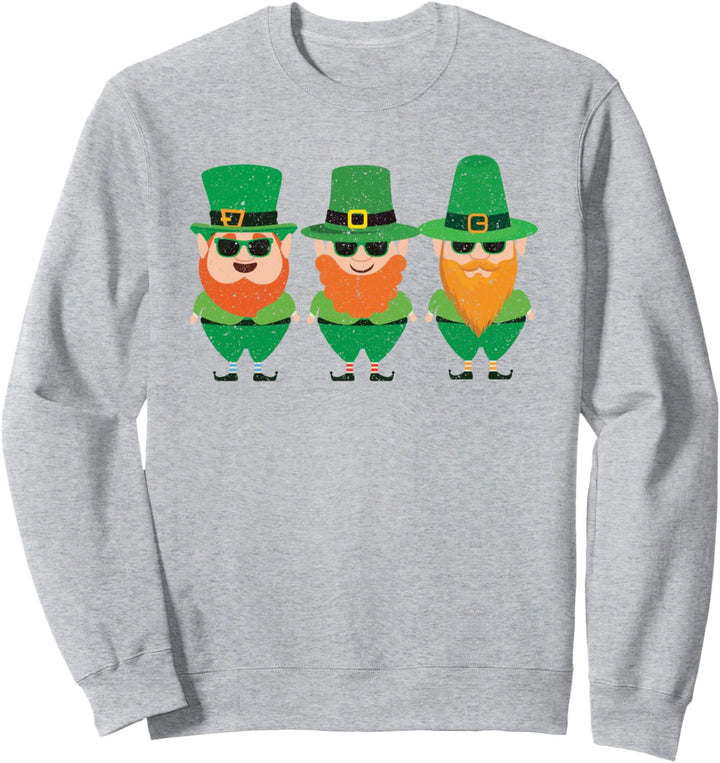 St. Patricks Day Lustige Elfen Gnom Lucky Shamrock Irisch Sweatshirt