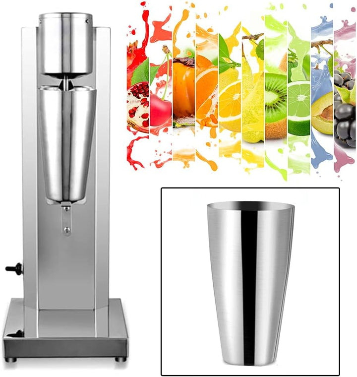 Milchshake Mixer, 180W 650ml Elektrisch Edelstahl Drink Mixer Milchshaker Standmixer für Smoothies,