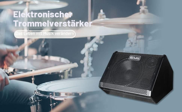 Coolmusic DM80 AMP 80 Watt Elektronischer Schlagzeugverstärker Keyboard-Verstärker mit Aux In und Bl
