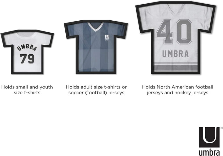 Umbra T-Frame Trikotrahmen - Bilderrahmen für T-Shirts und Fussballtrikots für Erwachsene bis Grösse
