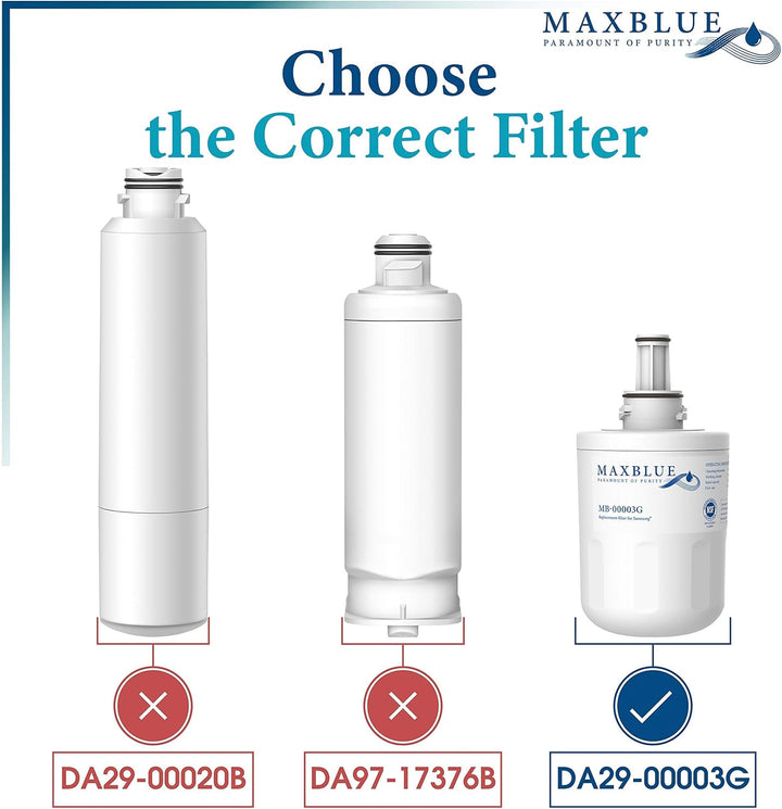 Maxblue Kühlschrank Wasserfilter, Kompatibel mit Samsung® Aqua Pure Plus DA29-00003G, DA29-00003B, D