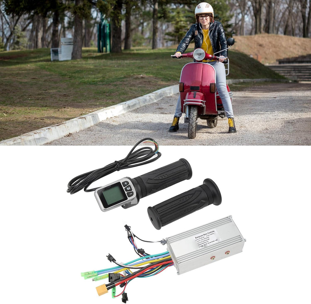 BuyWeek Elektrofahrrad Brushless Motor Controller Kit, 36V 48V 1000W 38A Sinuswelle Controller 124DX
