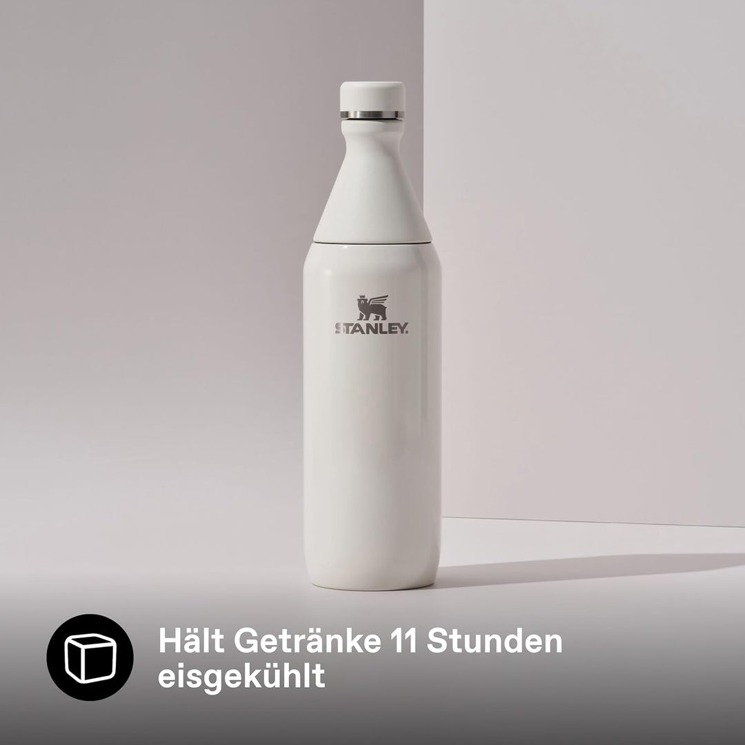 Stanley All Day Slim Trinkflasche Edelstahl 0.6L - Thermosflasche Kühlt 6 Stunden - 11 Stunden Eisge