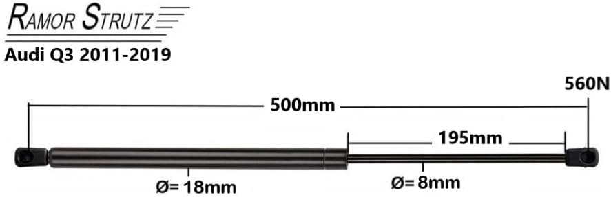 2x Gasfeder Dämpfer Heckklappe Kompatibel mit Audi Q3 2011-2019. Gasdruckfeder Heckklappendämpfer Er