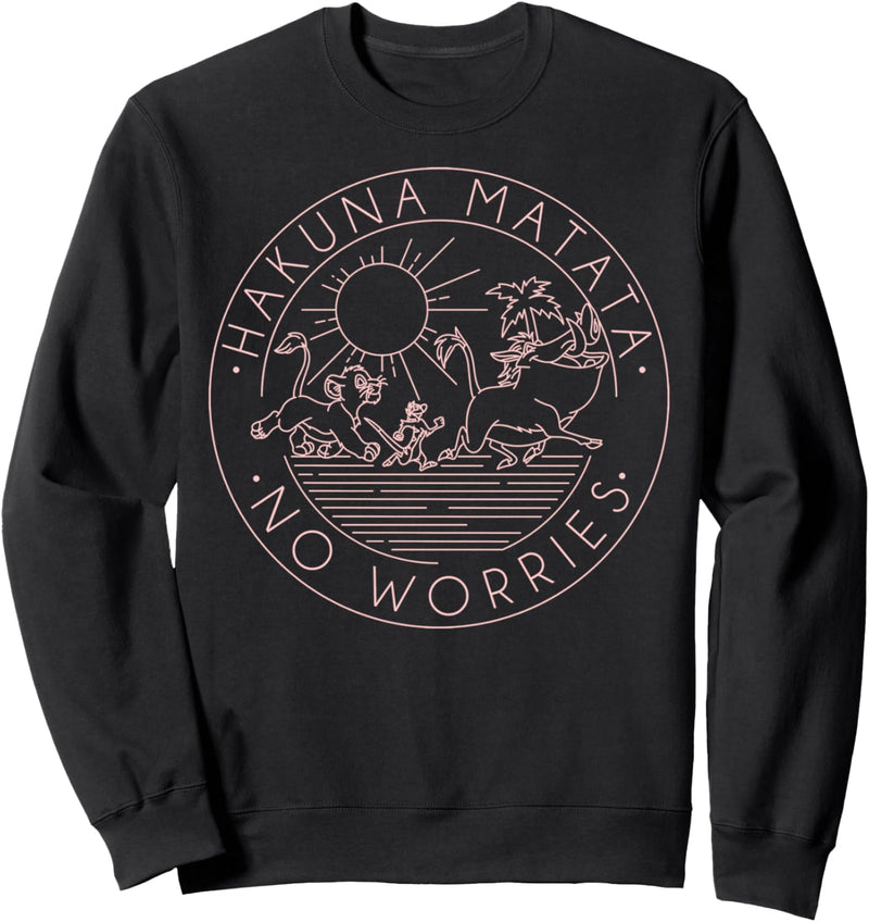 Disney The Lion King Hakuna Matata No Worries Outline Logo Sweatshirt