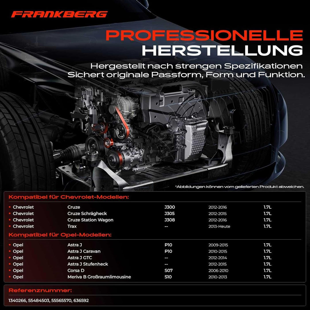 Frankberg Spannrolle Riemenspanner Kompatibel mit Cruze J300 J305 J308 Trax Astra J P10 J Corsa D S0