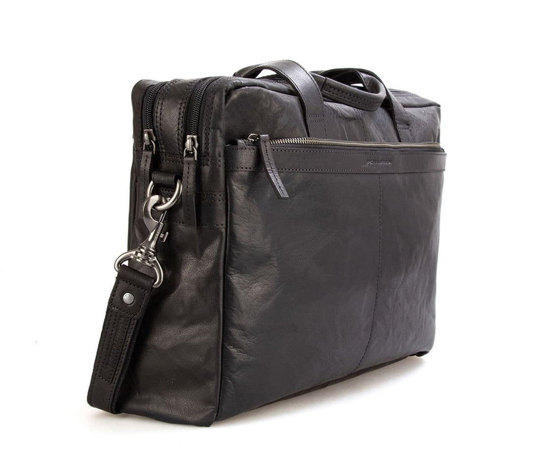 Spikes & Sparrow Aktentasche Leder 40 cm Laptopfach Einheitsgrösse Schwarz, Einheitsgrösse Schwarz