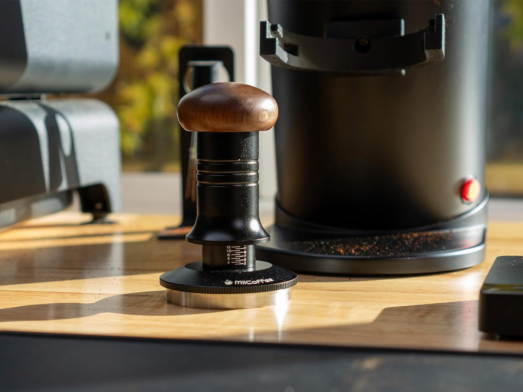 MiiCoffee Espresso-Kaffeestampfer 58,5 mm, ebener Kaffeestampfer für 58-mm-Siebträger, verstellbare
