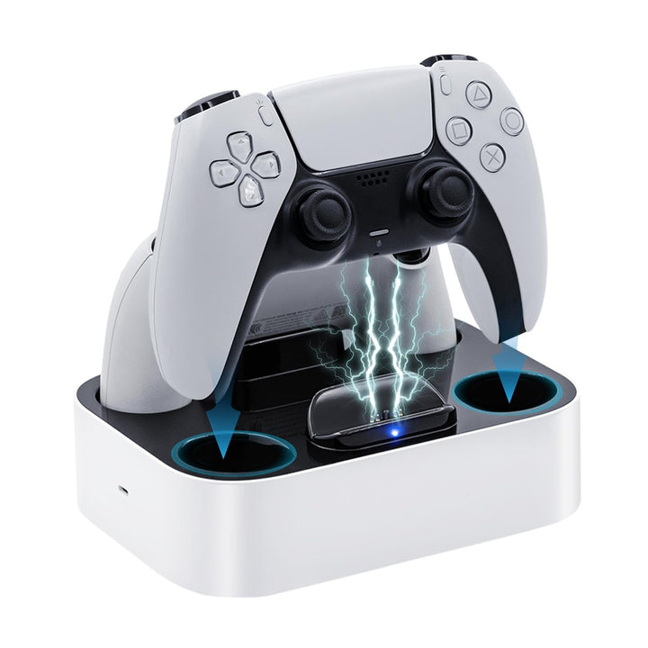 Mcbazel Ladestation PS5 Controller, PS5, Doppel-Ladegerät, Schutz gegen Überhitzung, dreifacher Schu