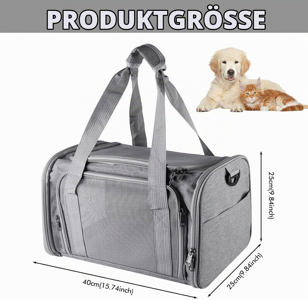 Katzen Tragetasche Faltbar und Atmungsaktiv: WANDGU Transporttasche für Katze Hund bis 7 kg, Transpo