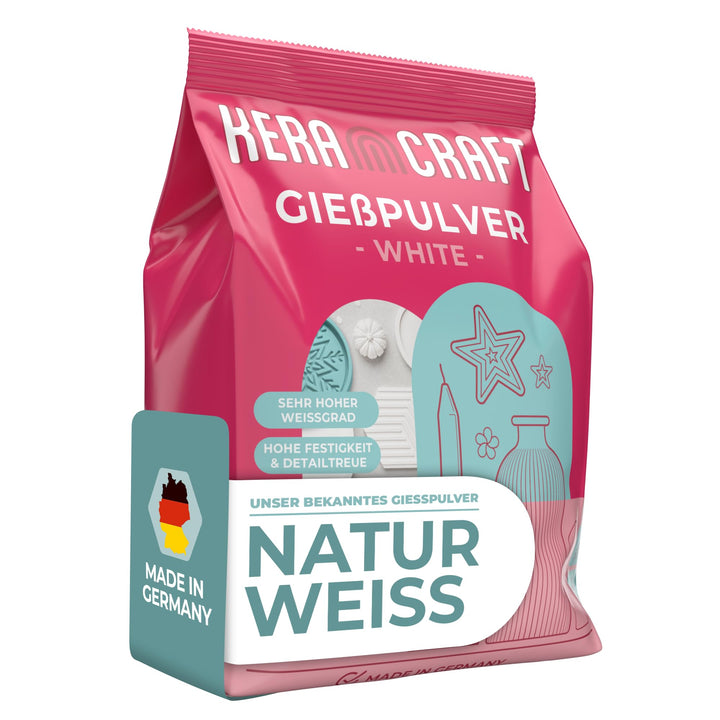 Keracraft Giesspulver weiss 4,5kg - Reliefgiesspulver weiss für kreative Projekte 4,50kg (1er Pack),
