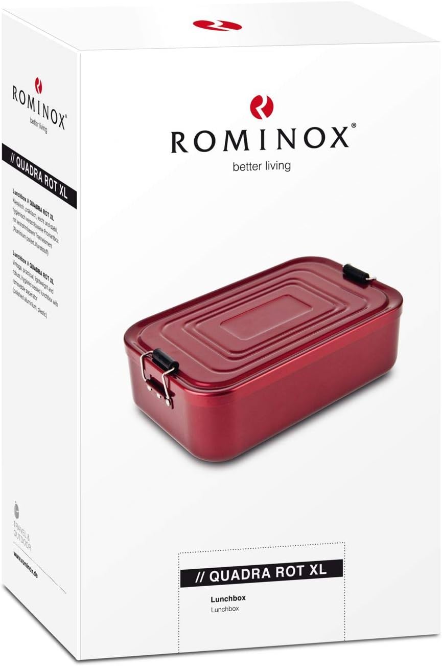 ROMINOX Geschenkartikel Lunchbox // Quadra verschiedene Varianten – hochwertige Aluminium Aufbewahru