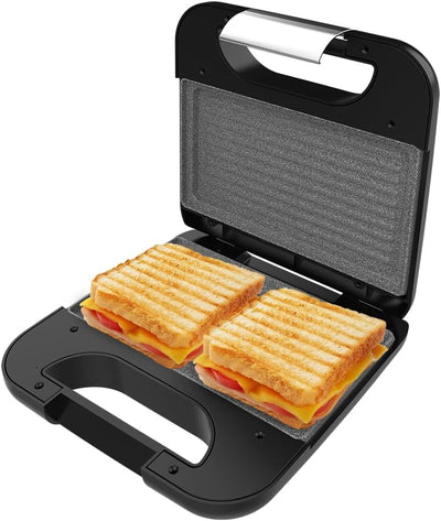 Cecotec Sandwichmaker Rock'nToast Grill +, 800W Leistung, RockStone Steinbeschichtung, Antihaft, Ede